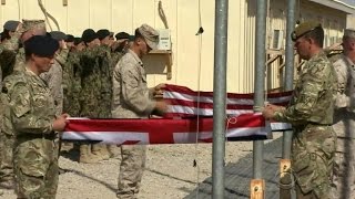 US Marines British forces end combat mission in Afghanistan [upl. by Koffler]