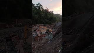 Pengecoran Bangunan Bendungan caramengoperasikanexcavator [upl. by Eillib]