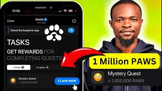 PAWS Airdrop 1 Million PAWS Mystery Quest  Complete STEPS To UNLOCK 1000000 PAWS [upl. by Laikeze774]