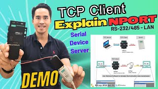 TCP Client mode With Nport Moxa  Serial Device Server Demo amp Installation Instruction [upl. by Nordgren534]