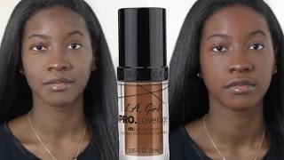 Foundation Hunt 14 LA Girl Pro Coverage Illuminating Foundation Rich Cocoa [upl. by Nomelc]