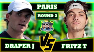 🔴LIVE Draper J vs Fritz T • Rolex Paris Masters round2 tennis wta atp Draper Fritz [upl. by Niwrad545]