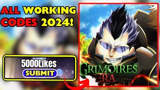 Grimoires Era Codes 2024  Roblox Grimoire Spins [upl. by Ailb]