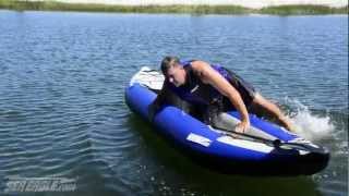 How to get back into an inflatable kayak from the water [upl. by Annaig]