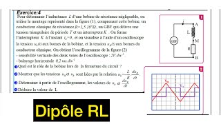 Dipôle RL physiquechimie 2bac exercicecorrigé [upl. by Miru390]