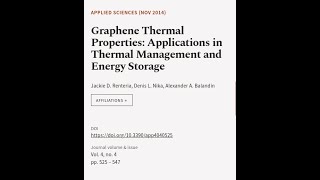 Graphene Thermal Properties Applications in Thermal Management and Energy Storage  RTCLTV [upl. by Ahseiyn]