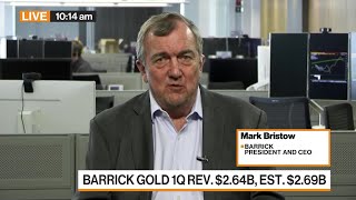 Barrick Gold CEO Sees Slightly Better 2Q Ahead [upl. by Luapleahcim]