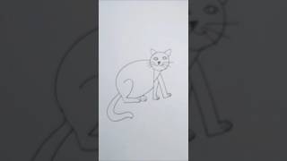 Uncover the secret of drawing a cute cat with the help of 2 and K easy and step by step draw [upl. by Eenaffit418]