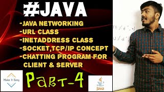 Java Java Networking  URL Class  InetAddress Class  Socket TCPIP  Chat Program using Nw [upl. by Aldas]