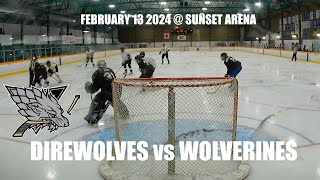 GAME FOOTAGE  Direwolves vs Wolverines February 13  2024 [upl. by Kape452]