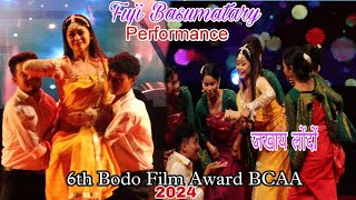 Fuji Basumatary live Dance performance  6th Bodo Film Award Ceremony BCAA 2024 [upl. by Hannis]