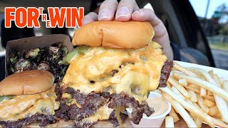 MUKBANG EATING FOR THE WIN DOUBLE CHEESEBURGERS AND CRISPY FRIES WITH RANCH [upl. by Picardi]