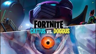 Fortnite Season 9 Event  Mecha Vs Monster Battle Cattus vs Doggus [upl. by Yole67]