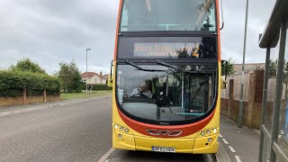 First Wessex 2013 Volvo B9TL Wright Eclipse Gemini 2 BF63 HDV on the 2 to Littlemoor [upl. by Annail]