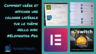 WordPress  comment créer et afficher une colonne latérale sur le thème Hello avec Elementor Pro [upl. by Tami977]