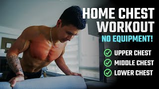 Grow Your Chest At Home The BEST Home Chest Workout For Growth NO EQUIPMENT [upl. by Baxter713]