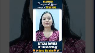 Ritisha Clear UGC NET in Sociology shorts sociology ugcnetresult2024 ugcnet [upl. by Astrix]