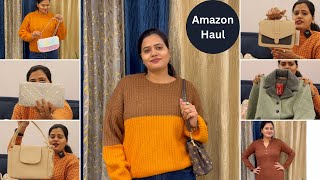 Huge Amazon Fashion Haul Hand Bags  sling bags  Party wear Bags  Winter Wear Haul [upl. by Feodora]