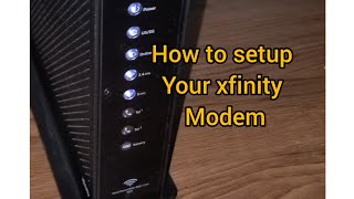 How to setup your xfinity internet Modem your self [upl. by Eanal]