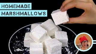 Homemade Marshmallows No Corn Syrup No Thermometer [upl. by Helsa739]