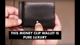 Mont Blanc 5525 Meisterstück Wallet 6cc with Money Clip Unboxing amp Review [upl. by Maroj]