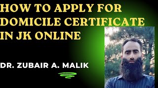 How to apply for Domicile Certificate in Jammu and Kashmir online in 2024 StepbyStep Guide [upl. by Hunger372]