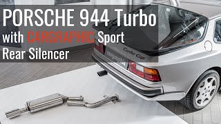 CARGRAPHIC Exhaust Sport Silencer Sound for classic Porsche 944 Turbo [upl. by Dublin]