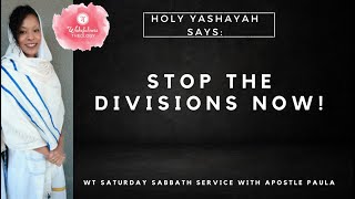 STOP DIVISIONS  WAKEFULNESS SATURDAY SABBATH SERVICE [upl. by Araet]