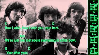 Pink Floyd  Wish You Were Here  Instrumental  Chords amp Lyrics [upl. by Dani763]