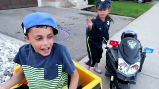 Ride on Toy Sports Car amp police custom with hzhtube kids fun [upl. by Enirehtakyram]