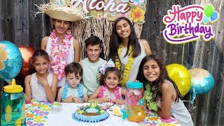 Happy Birthday Party for Hadil with HZHtube kids fun [upl. by Iveel]