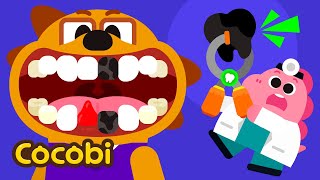 Rotten Teeth He Needs Dental Implant Surgery  Cocobi Dentist Cartoon for Kids [upl. by Aek]