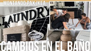 DECOVLOG  IKEA  CAMBIOS en el BAÑO I Armario PAX laundry bañopequeño [upl. by Cinimod]