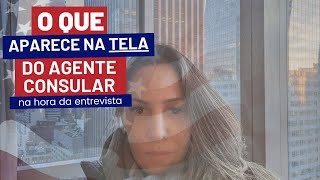 O que o agente consular visto americano vê no computador vistoamericano entrevistavisto visto [upl. by Gittle]