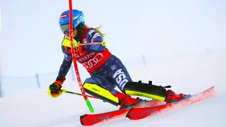 Mikaela SHIFFRIN  Slalom Run 1  Levi FIN  2023  3rd Place [upl. by Sinnod]