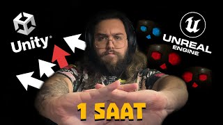 1 SAATTE 2 OYUN YAPTIM UNITY vs UNREAL [upl. by Creedon]