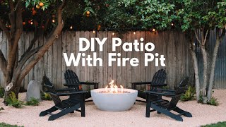 How to Build a DIY Patio and Fire Pit Seating Area [upl. by Gill749]