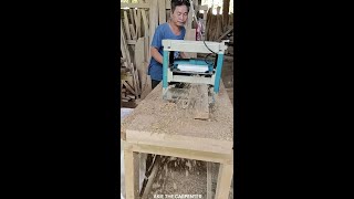 Flatten your Boards with a Simple Makita Thickness Planer Woodworking World PH I Akie The Carpenter [upl. by Enelyam]