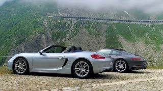 Gotthard Pass  Porsche Drive on Tremola [upl. by Heigho]