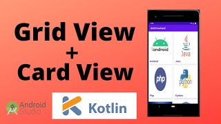 GridView  GridView with CardView  Kotlin  Android Studio Tutorial  Quick  Easy [upl. by Ittap]