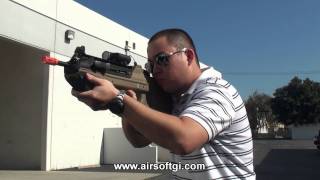 Airsoft GI GampG FN Herstal F2000 License by Cyber Gun Effective Range Test [upl. by Kurtzig]