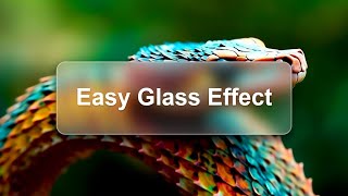 Easy Glass Effects in Photoshop Glassmorphism Effect [upl. by Surtimed]