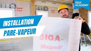 Pose d’un parevapeur dans le cas d’une isolation insufflée  SIGA Majpell 5R [upl. by Forrer]