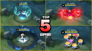 TOP 5 BEST SUPPORT FOR SEASON 33  MOBILE LEGENDS [upl. by Anisah771]