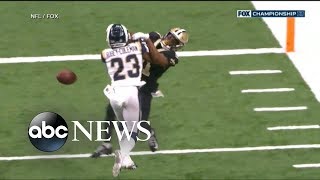 NFL slammed over bad call in Saints playoff game [upl. by Eatnahc]