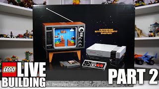 LEGO Super Mario Nintendo Entertainment System  Live Build  Part 2 [upl. by Imeka]