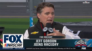 Jeff Gordon joins NASCAR on FOX crew to talk Daytona 500  NASCAR on FOX [upl. by Benjamin]