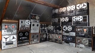 MY BIG REEL TO REEL COLLECTION PHILIPS AKAI SONY SANSUI TEAC N4506 4000DS TC377 and more [upl. by Mandeville]