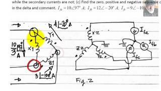 EECE 392  Three phase transformer with unbalanced load MTQ1 [upl. by Shulins]