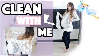 CLEAN WITH ME 9 Months Pregnant Nesting Edition [upl. by Tchao]